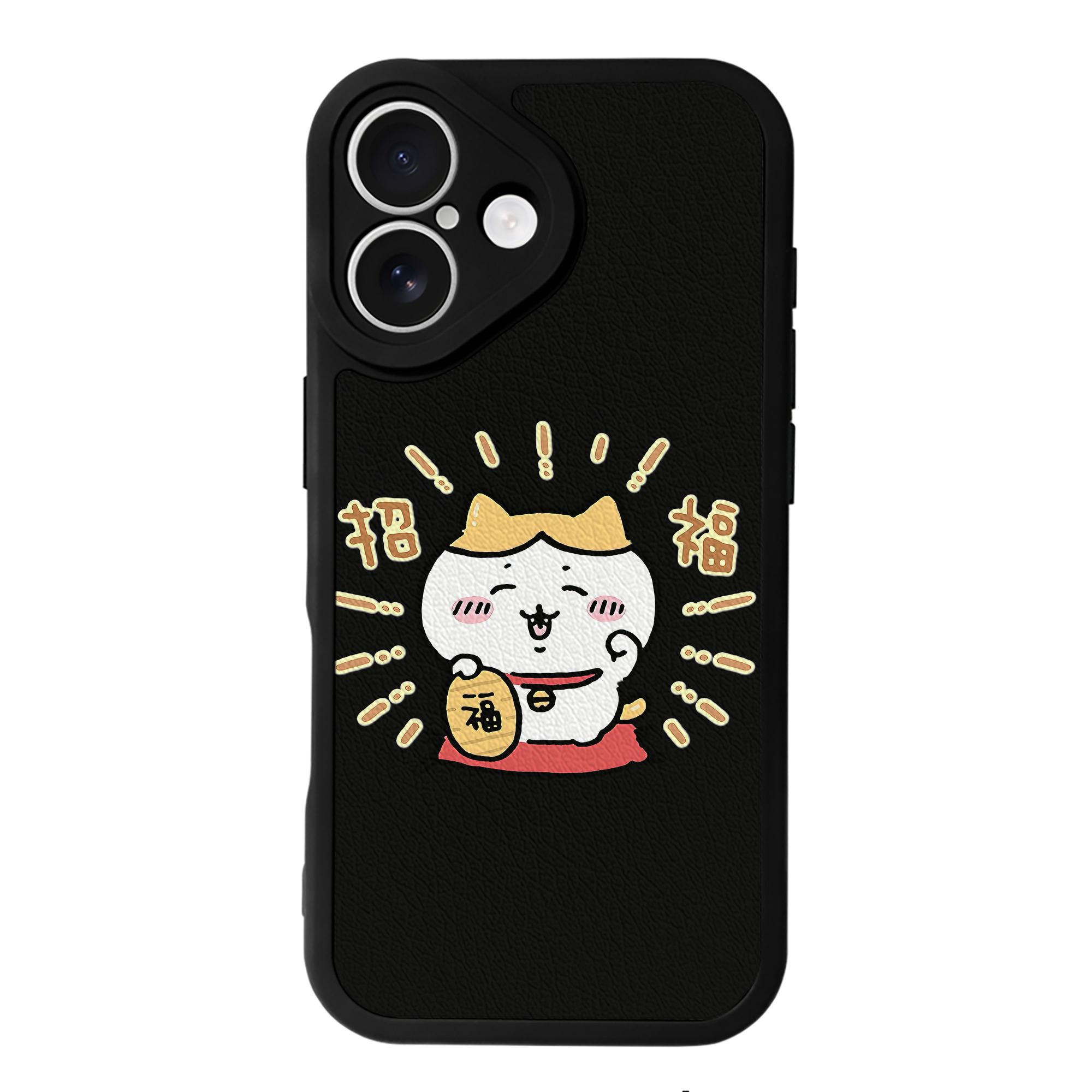 （画像用） ちいかわ ハチワレ Chii-kawa hachiware 【iPhone 16シリーズ対応】シリコンスマホケース（レザー調） 材質：シリコン